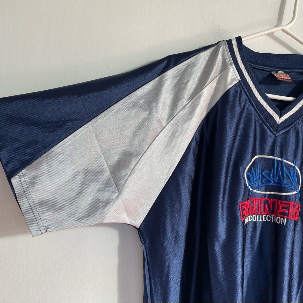Eminem The Collection Slim Shady Jersey Short Sleeve Hip Hop Blue Mens Size XL - Picture 3 of 11